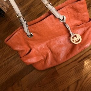 Orange Michael Kors tote